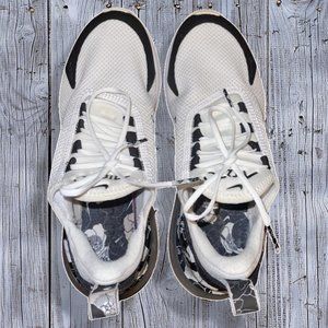 White & Black Nike Air270's